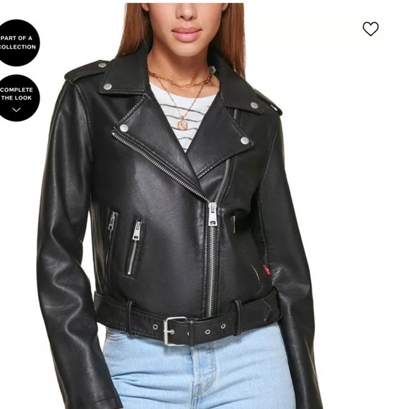 Levi's Jackets & Blazers - Levi's Faux-Leather Belted Hem Moto Jacket (Size S)